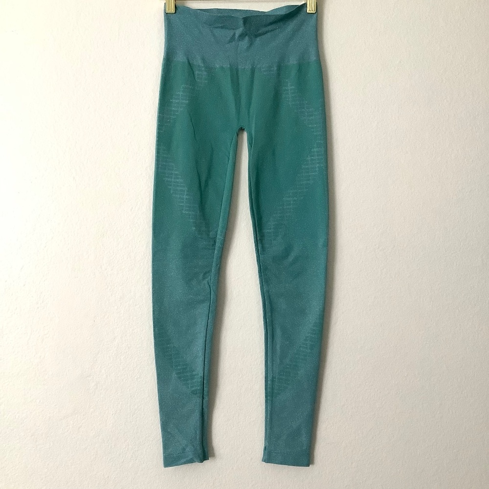 Wolford Green Shiny Leggings Size S
